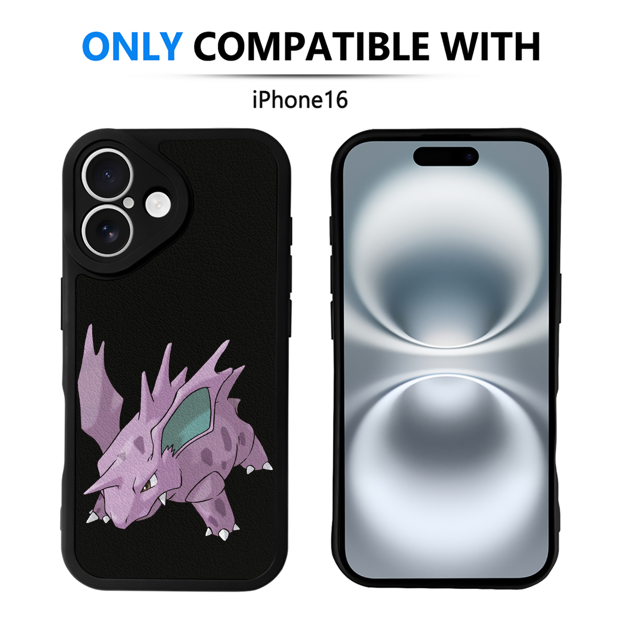 （画像用） ポケットモンスター Pokémon 【iPhone 16シリーズ対応】シリコンスマホケース（レザー調） 材質：シリコン